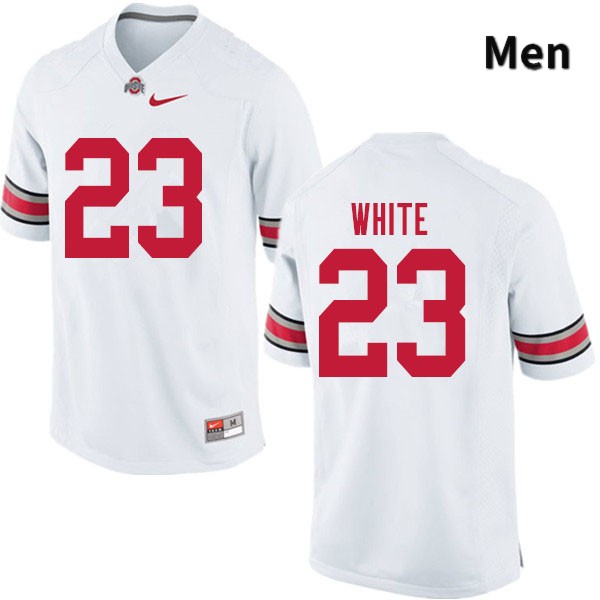 Ohio State Buckeyes De'Shawn White Men's #23 White Authentic Stitched College Football Jersey